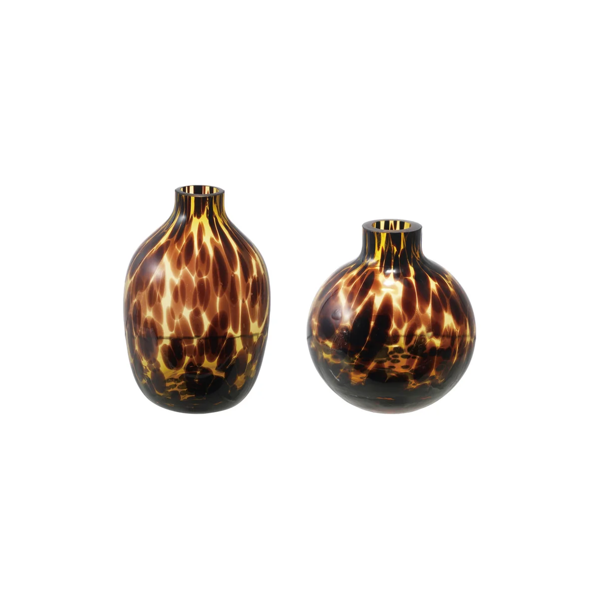 Minimalist Tortoise Glass Vase Organic