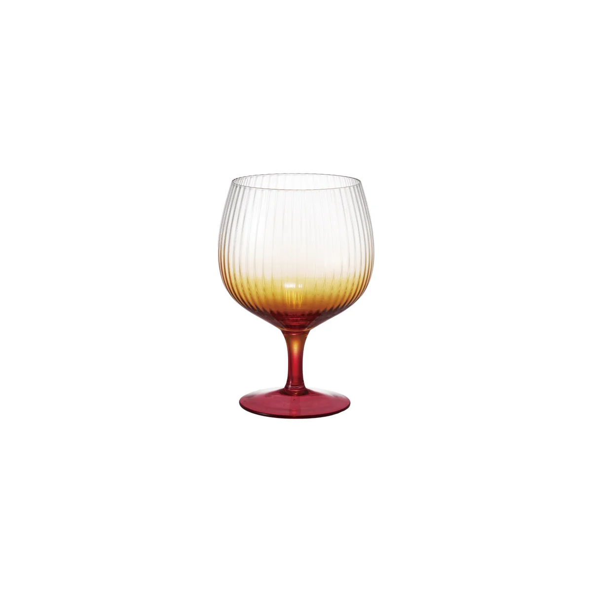 Contemporary Stemmed Fluted 20-ounce Goblet Orange Ombre World-Class