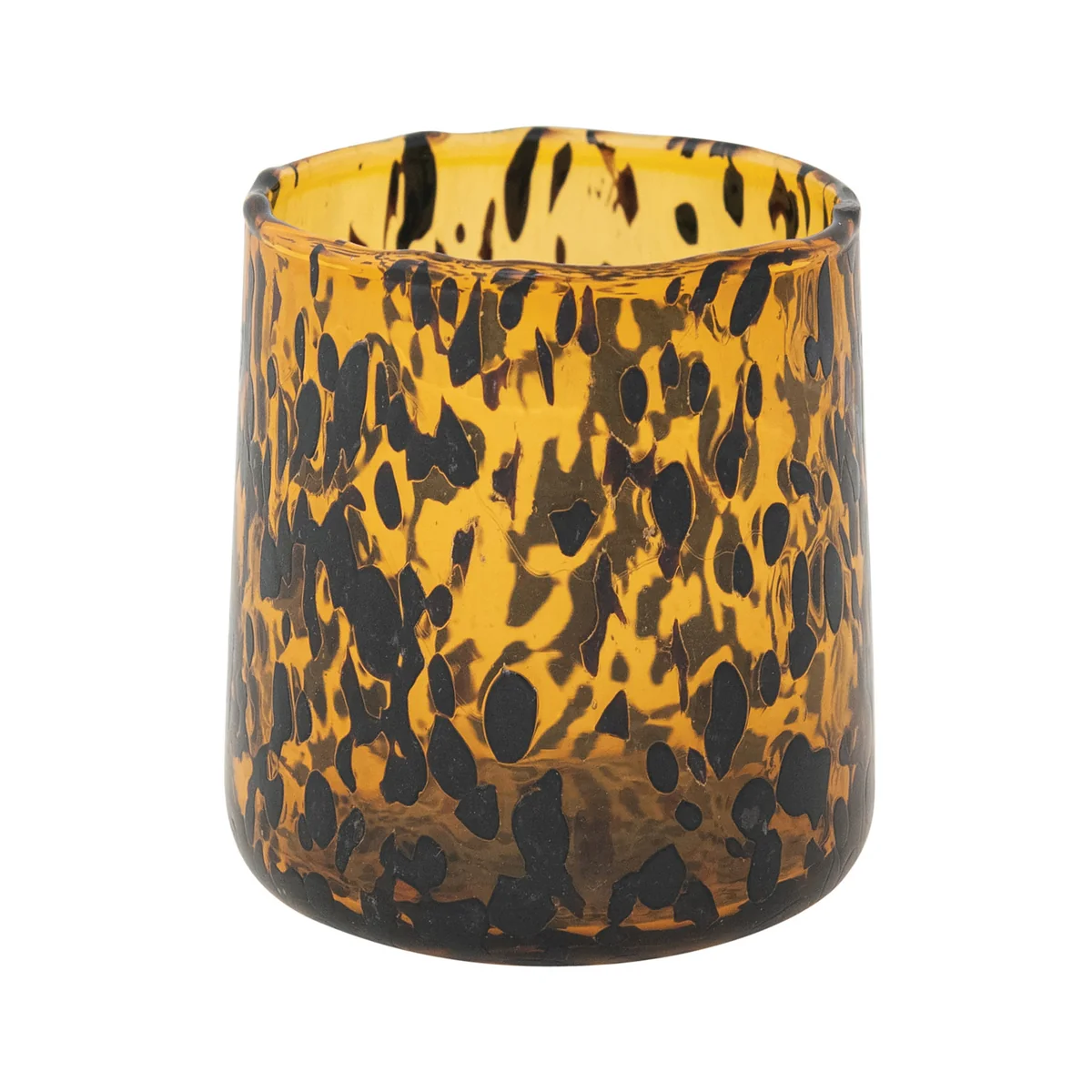 Dependable Confetti 10-ounce Drinking Glass Tortoise Shell Eco-Friendly