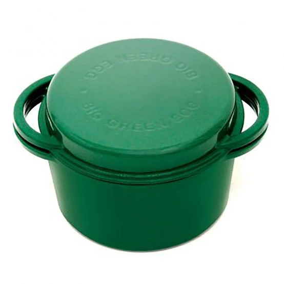 Excellent Big Green Egg Dutch Oven Enamel Green Round 4 QT Relaxed