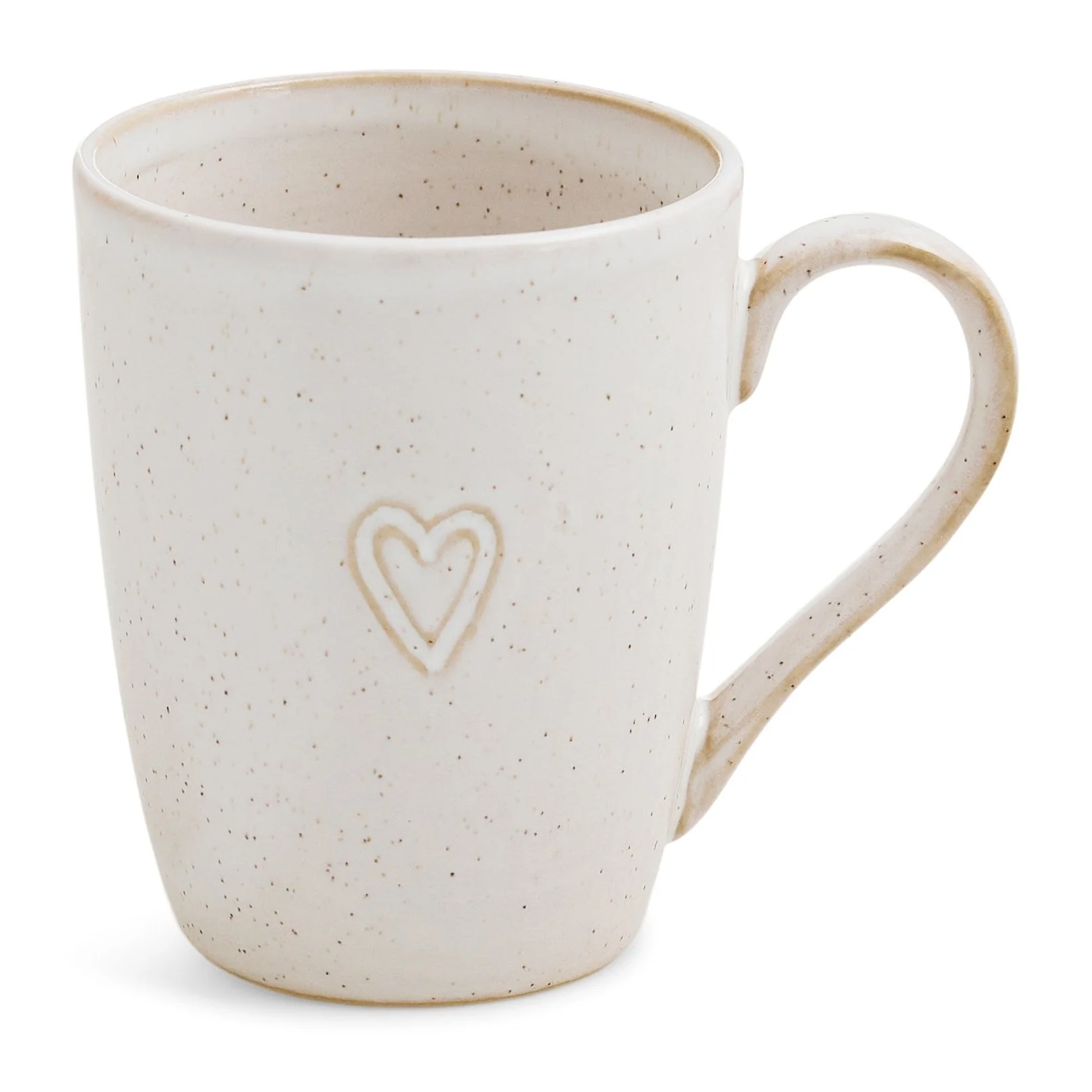 High-Grade Mug Porcelin Emb Heart – White Convenient