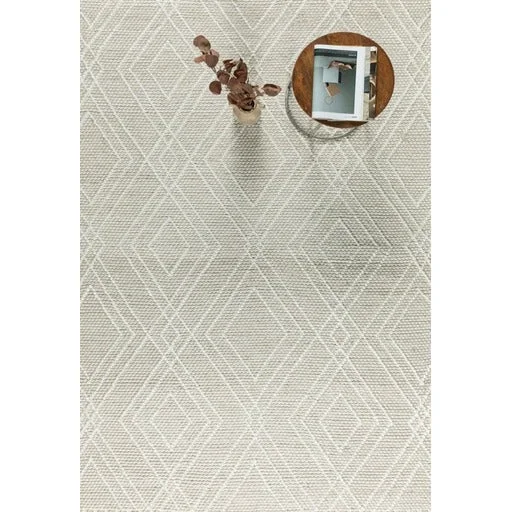 Flexible Labin Hand Woven Rug Ivory Taupe Pure
