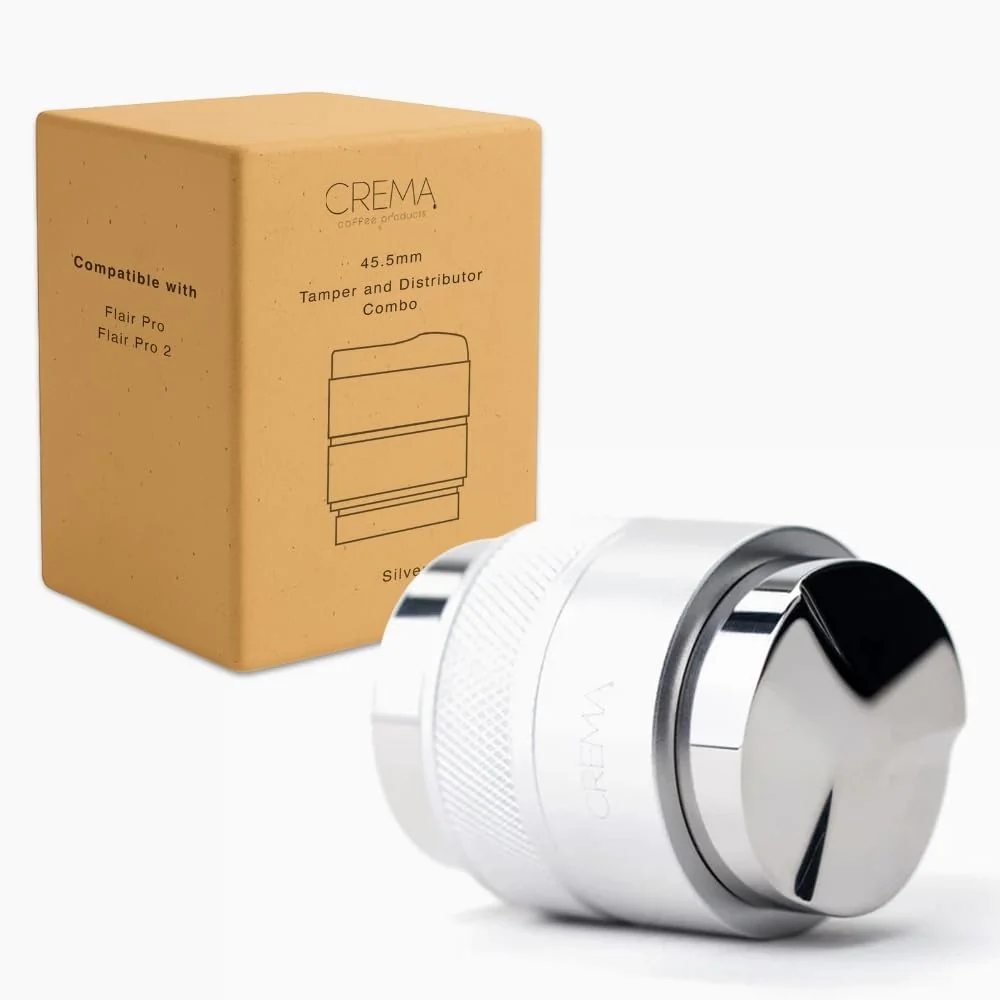 Eco-Friendly Crema Coffee Products 45.5mm Coffee Distributor Leveler Hand Tamper Fits Flair Pro and Pro 2 Double Sided Adjustable Depth Contemporary