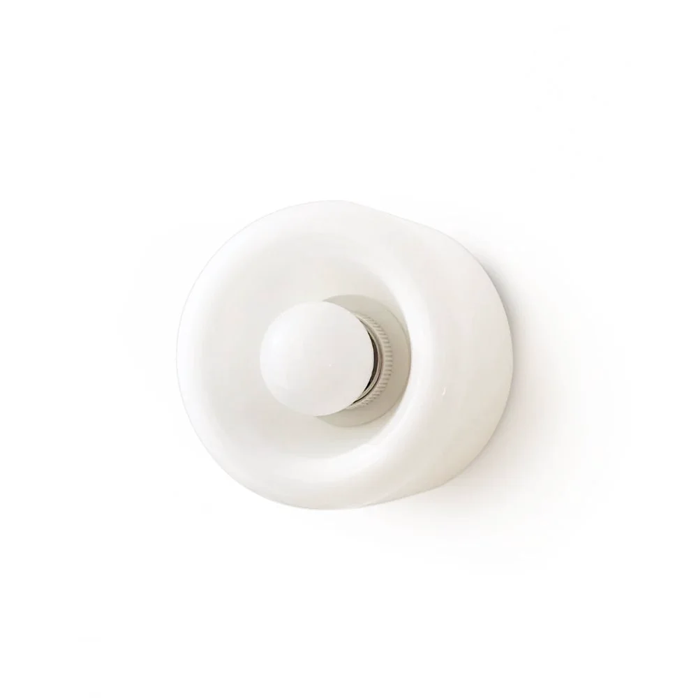 Relaxed Round Glass Wall Lamp Refined