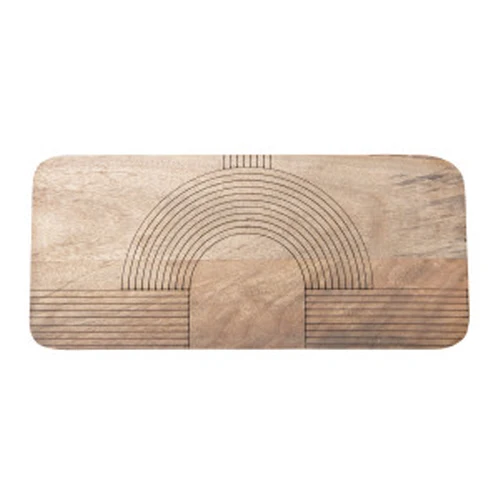 Functional Engraved Mango Wood Cheese Cutting Board Authentic