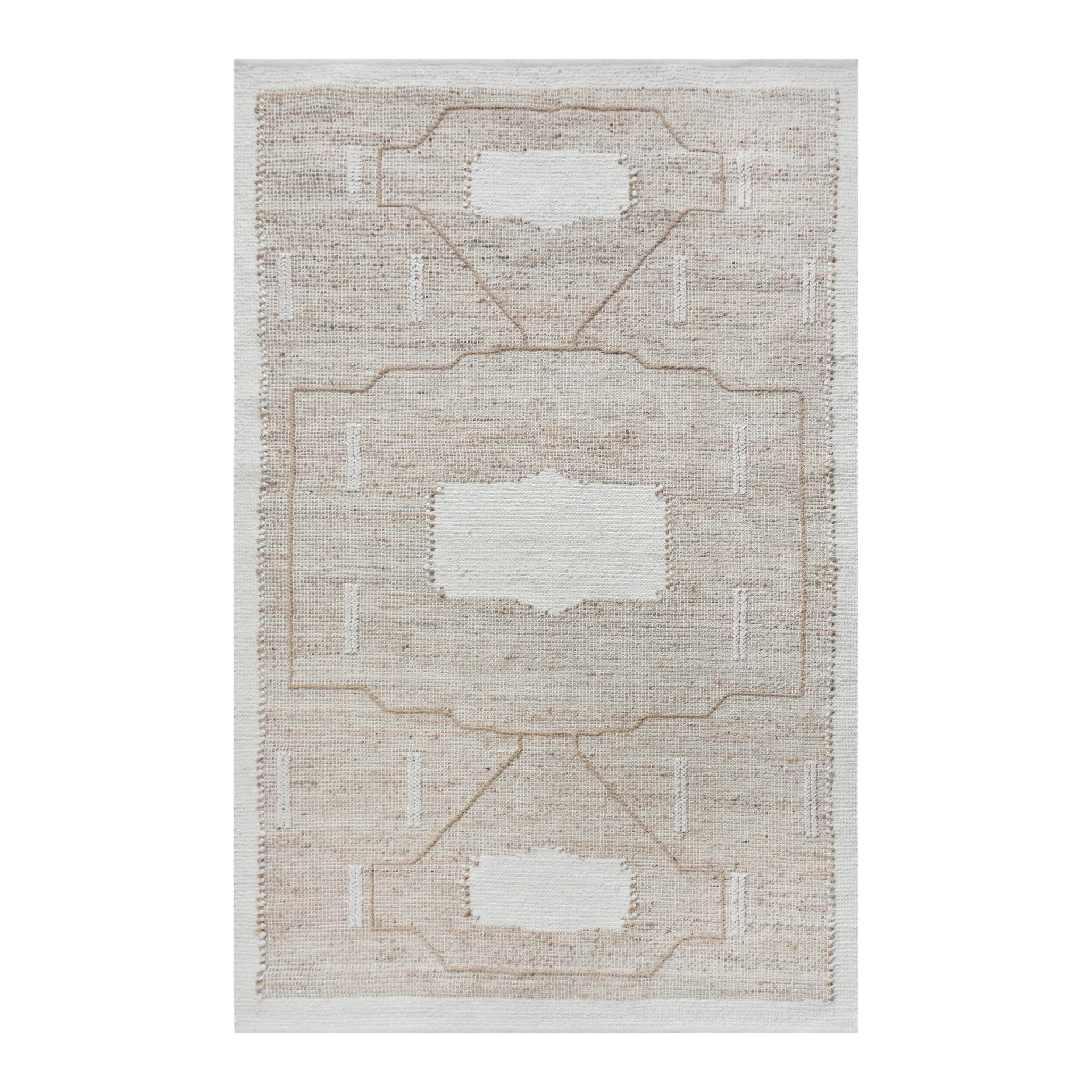 First-Class Ornans Handwoven Rug Floor Coverings – Natural ivory Traditional