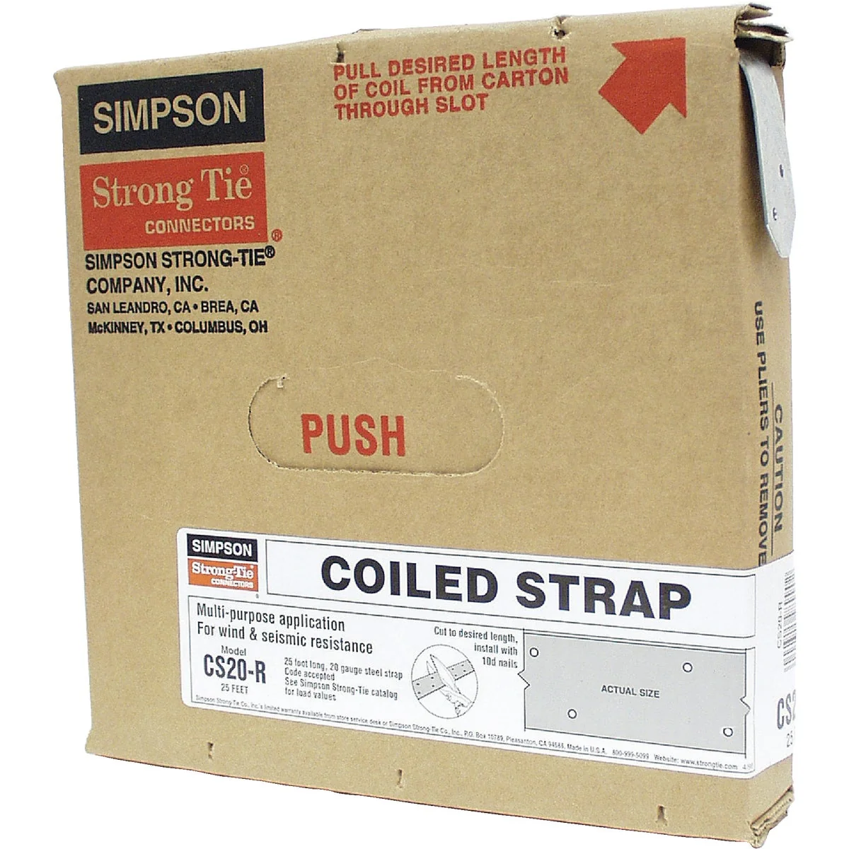 Long-Lasting Simpson Strong-Tie 1-1 4 in. x 25 ft. Galvanized Steel 20 Gauge Coiled Strapping Exclusive