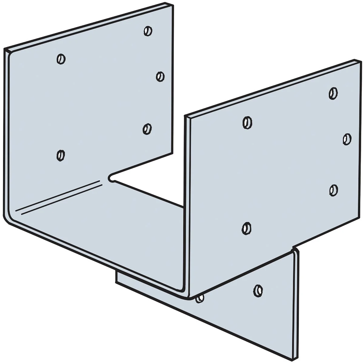 World-Class Simpson Strong-Tie 3-1 2 in. W. x 2-13 16 in. L. Galvanized Steel Header Hanger Powerful