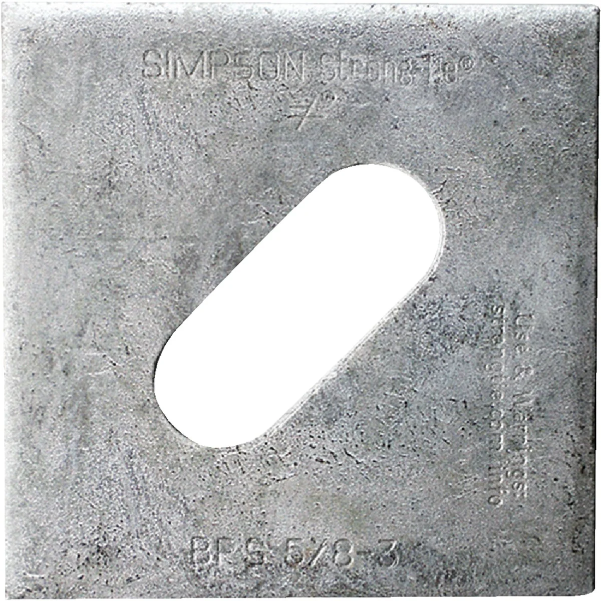 Artisan Simpson Strong Tie 5 8in. x 3in. Slotted Hot Dipped Galvanized Bearing Plate Traditional