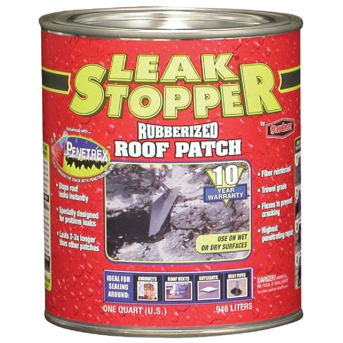 Practical Black Jack Leak Stopper 1 Qt. Rubberized Roof Patch Refined