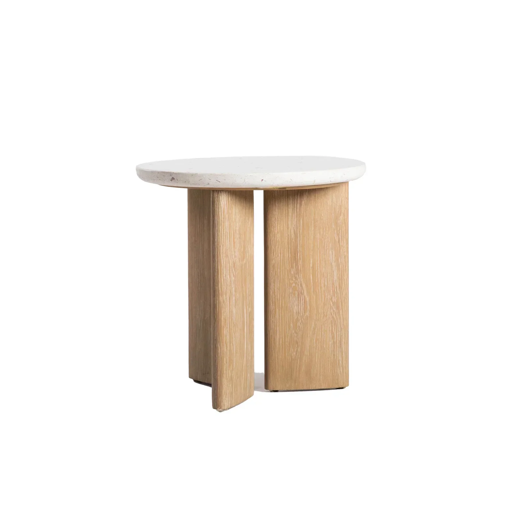 Contemporary Infinity Side Table – Seashell Finish Long-Lasting