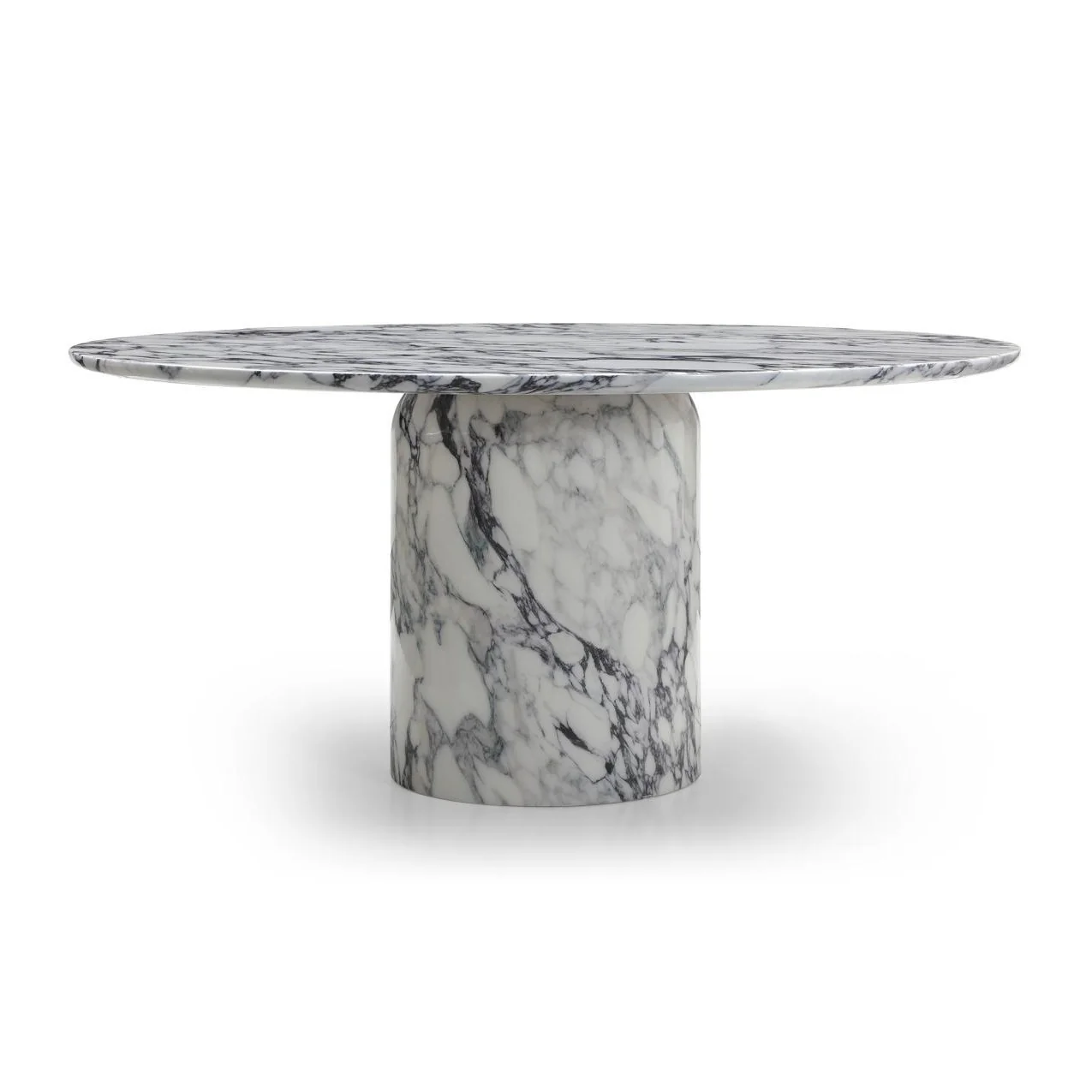 Selected Sille Glossy Marble Foil Top Dining Table Stylish