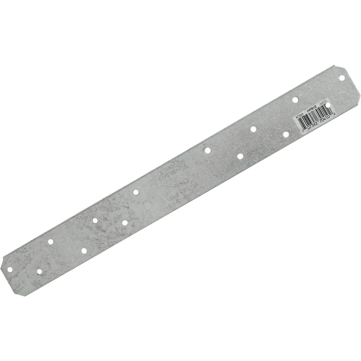 Innovative Simpson Strong-Tie 1-3 8 in. W. x 12 in. L Steel 12 Gauge Strap Tie Specialty