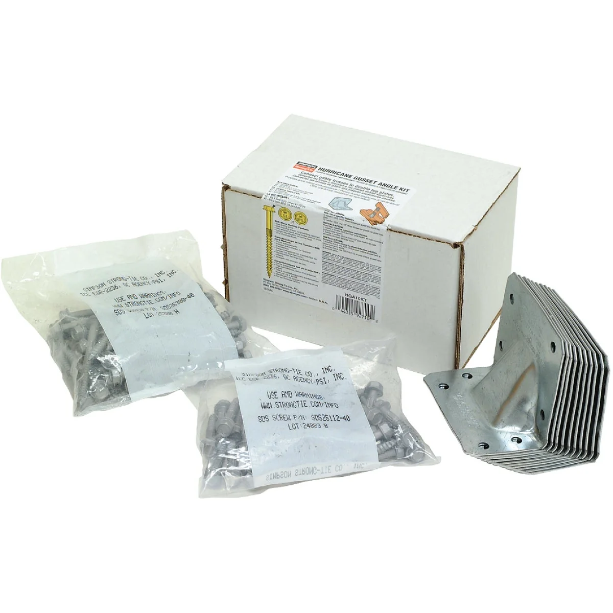Powerful Simpson Strong-Tie Gusset Angle Hurricane Tie Kit for Wood 10-Piece Crafted