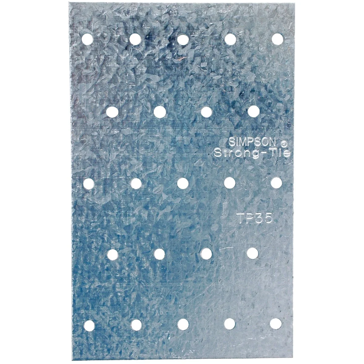 Sustainable Simpson Strong-Tie 3-1 8 in. W. x 5 in. L. Galvanized Steel 20 Gauge Tie Plate Premium
