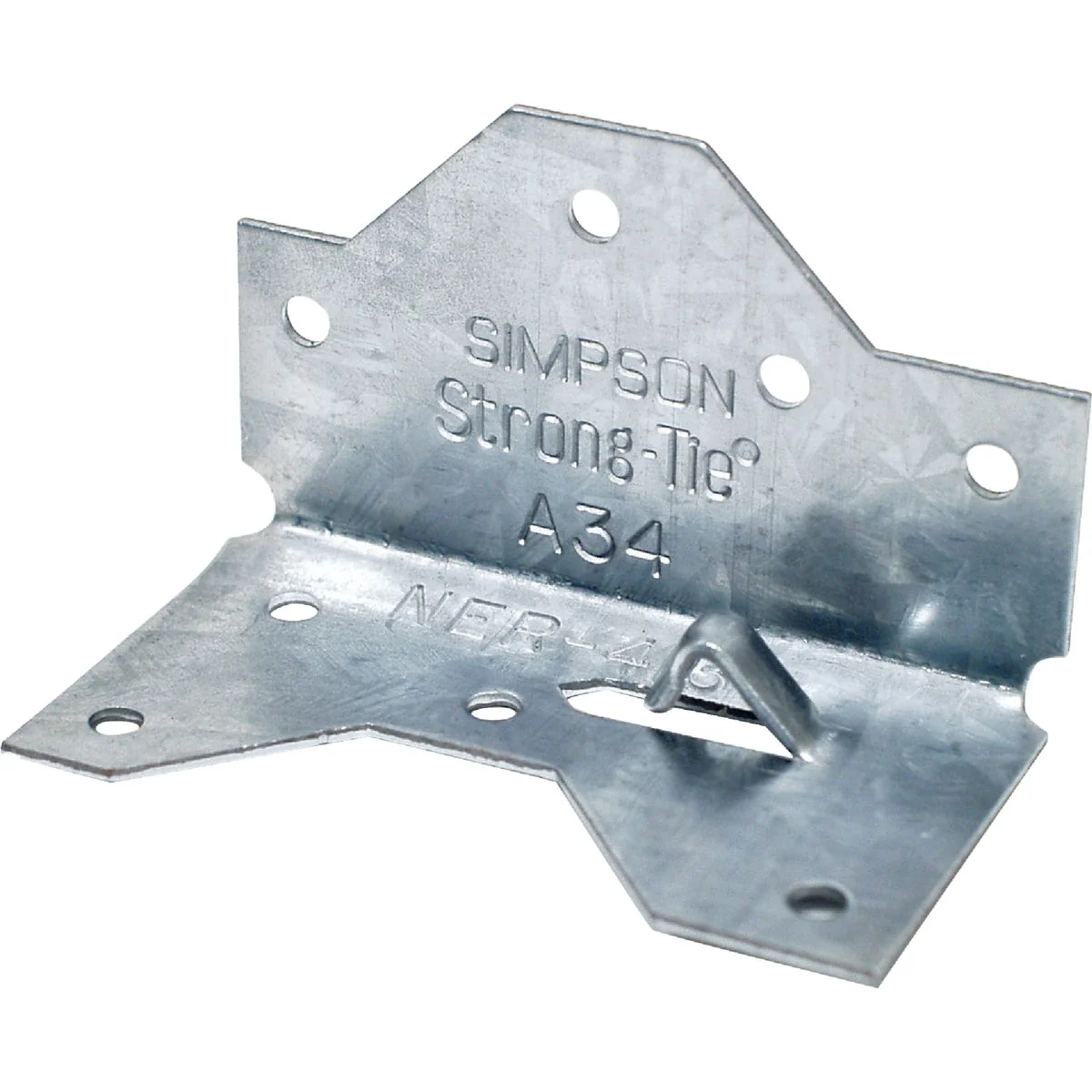 Elite Simpson Strong-Tie ZMax Galvanized Steel 1-7 16 In. x 2-1 2 In. 18 ga Framing Angle Trusted