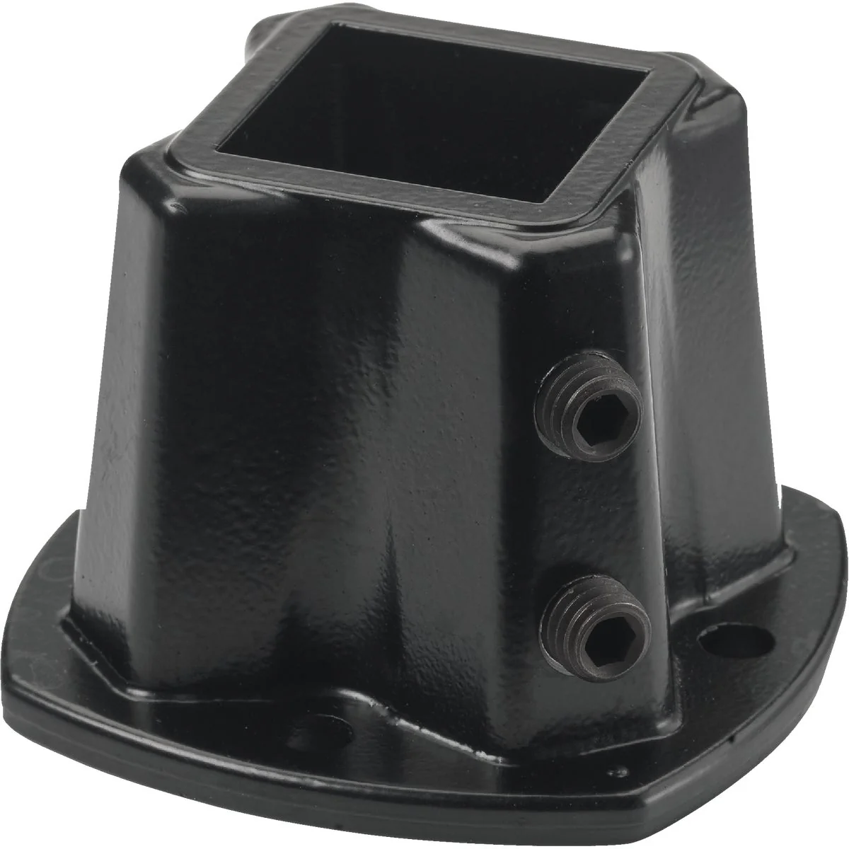 Reliable Gilpin Windsor Plus 1-1 4 In. Square Black Aluminum Floor Post Flange Fashionable