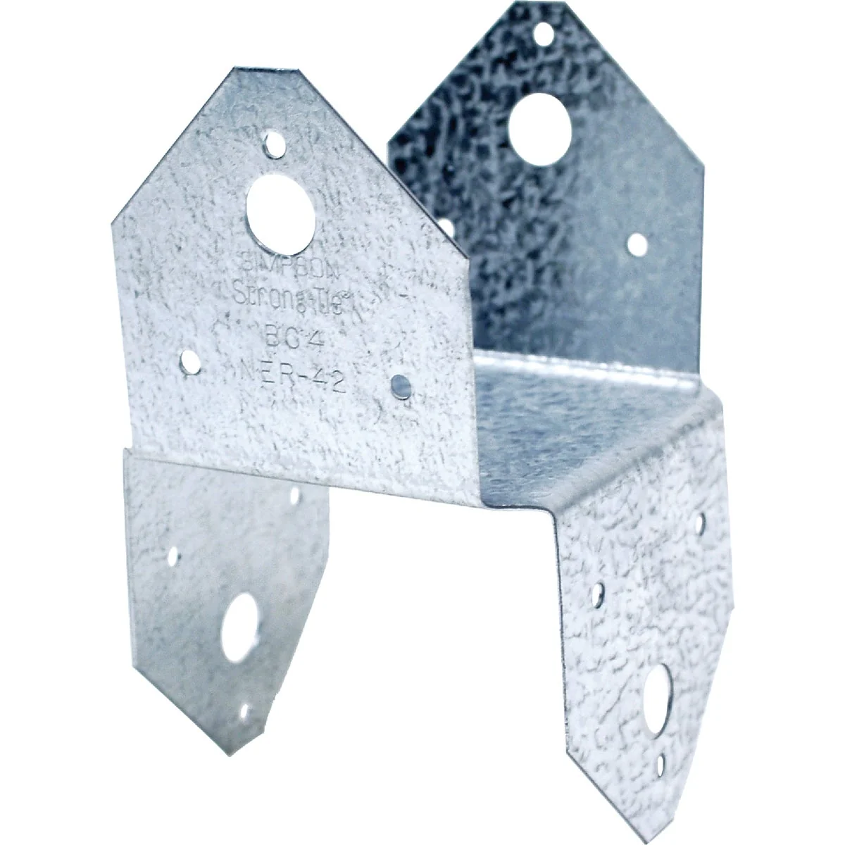 Secure Simpson Strong-Tie 4 In. x 4 In. 18 ga Galvanized BC Post Cap Base Natural