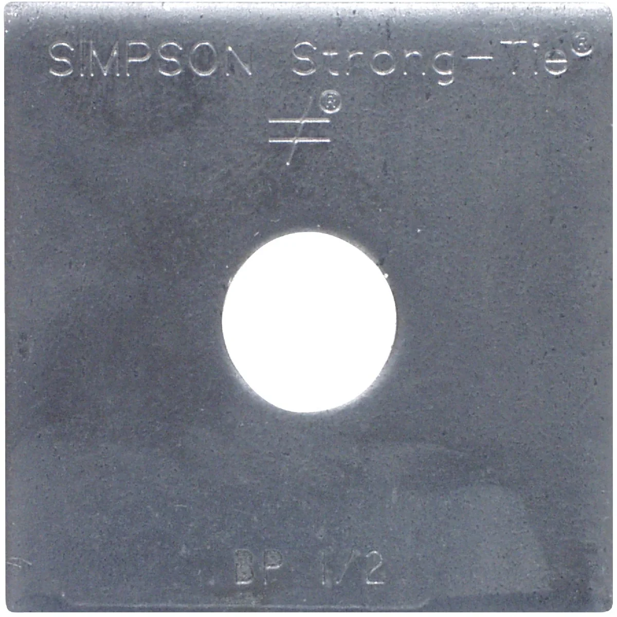 Genuine Simpson Strong-Tie 1 2 in. x 2 in. x 3 16 in. Steel Uncoated Bearing Plate Exceptional