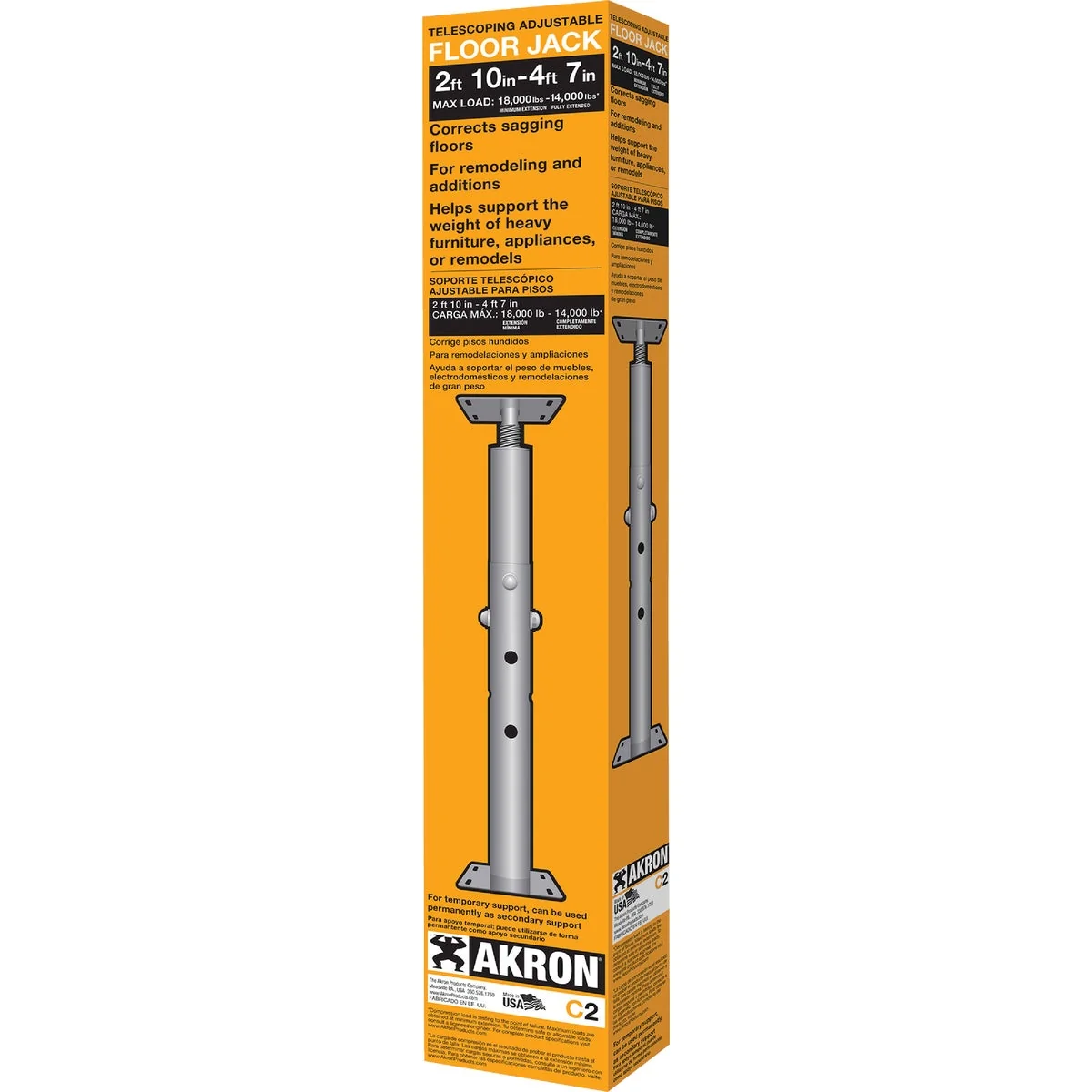 Consistent Akron Floor Jack 2 Ft. 10 In. to 4 Ft. 7 In. 14 000 Lb. Capacity Steel Floor Jack Professional