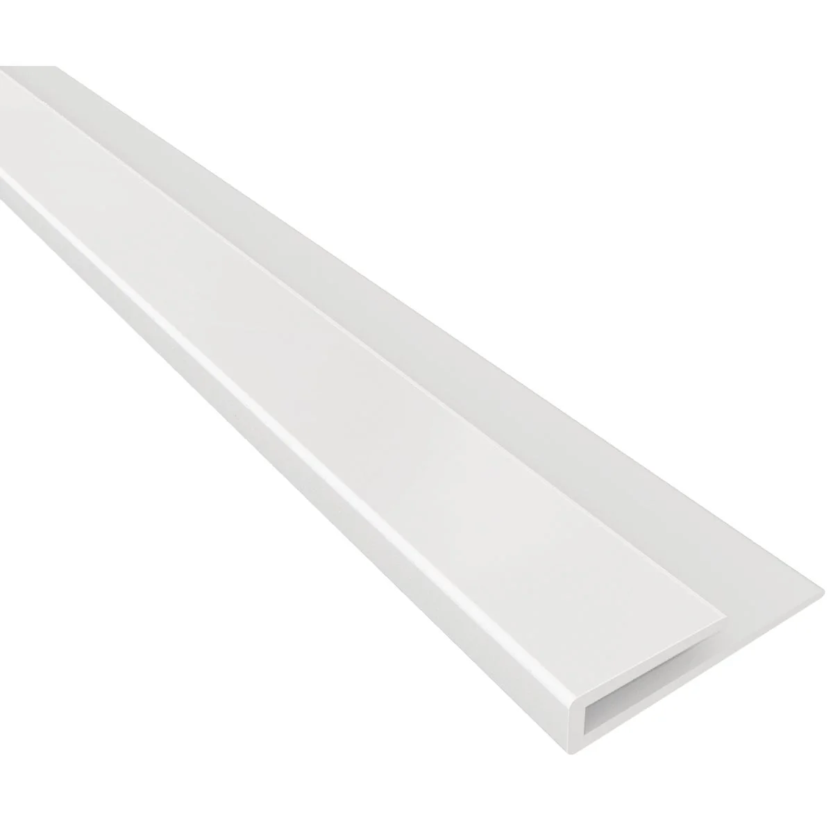 Convenient ACP Bath Kitchen 1 8 In. x 8 Ft. White PVC End Cap Wall Paneling Molding Next-Generation