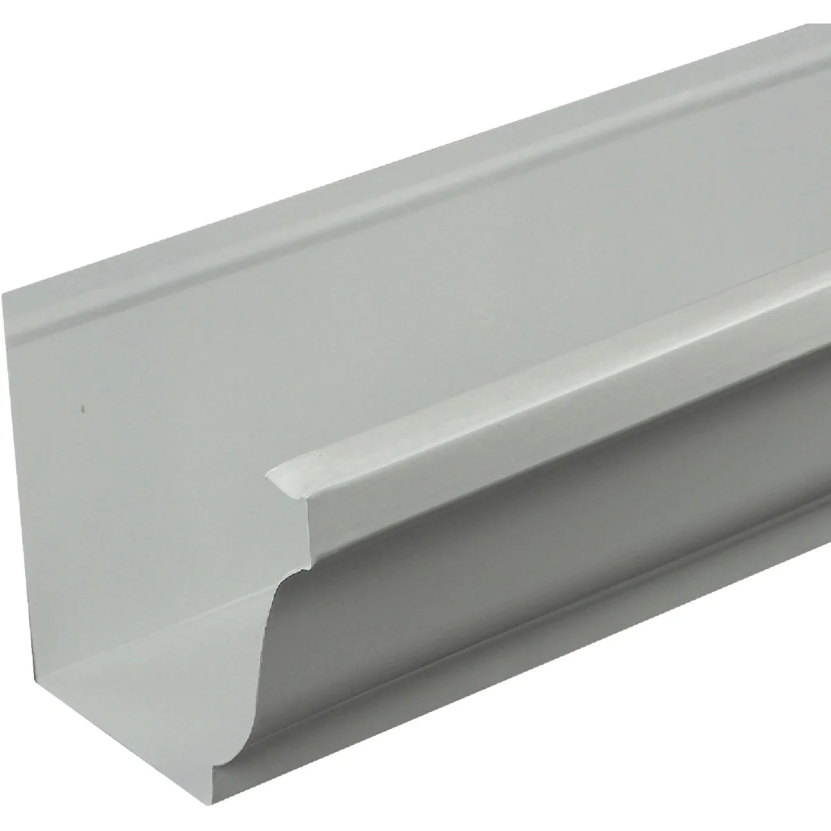 Fast Spectra Metals 5 In. x 10 Ft. K-Style White Standard Aluminum Gutter Efficient