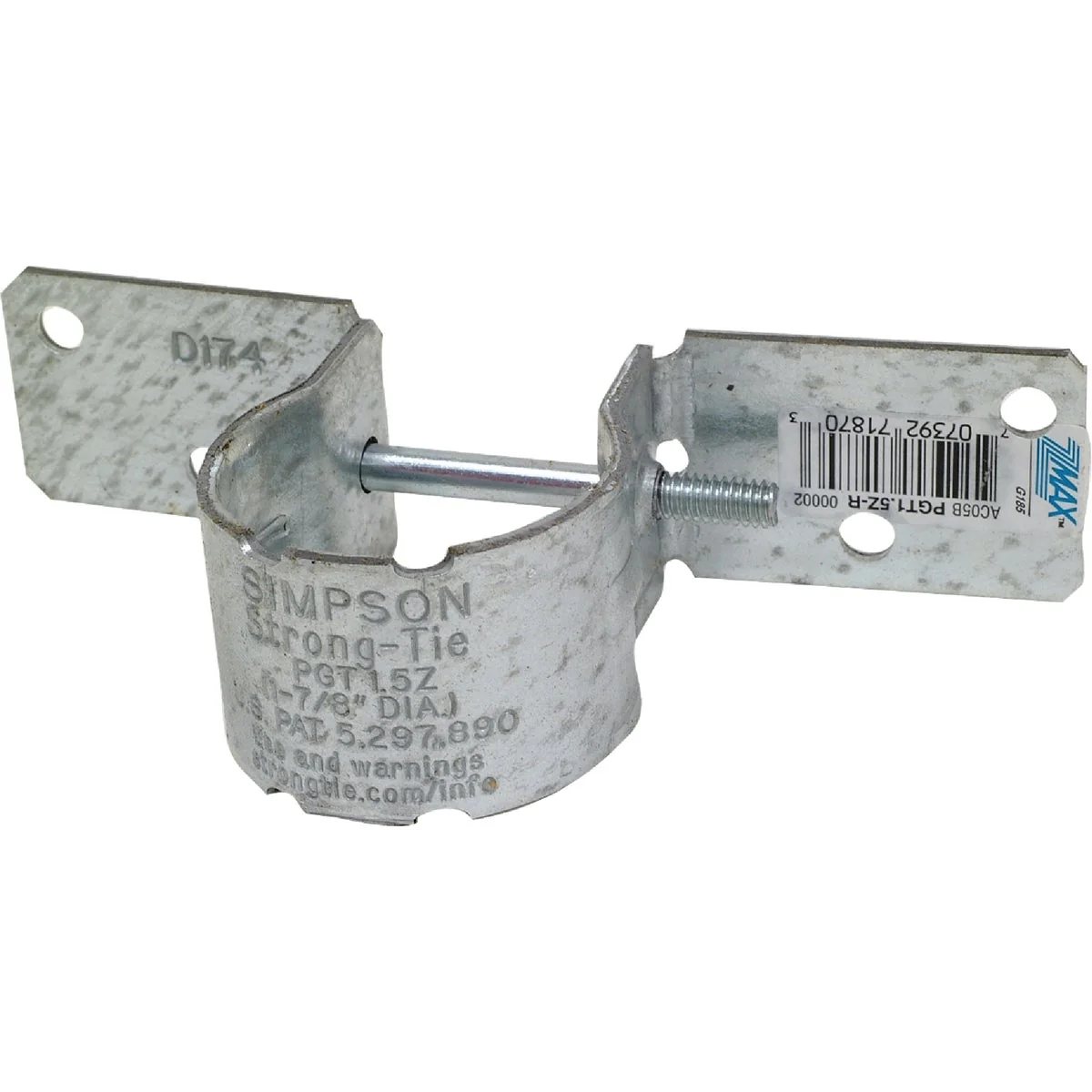 Safe Simpson Strong-Tie 1-7 8 In. O.D. 12 Ga. Standard Application Pipe Rail Tie Expertly Made
