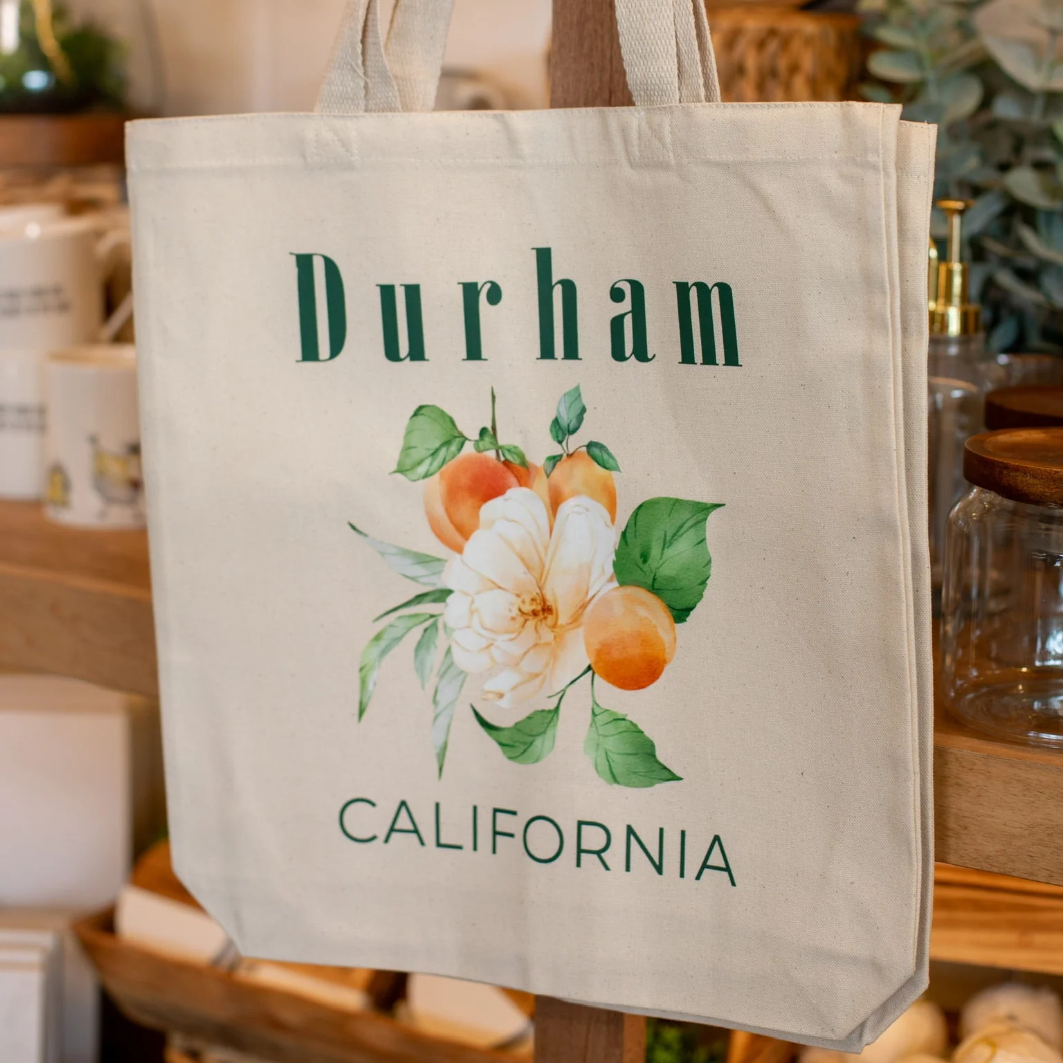 Verified Durham California Floral Canvas Tote Bag Elite