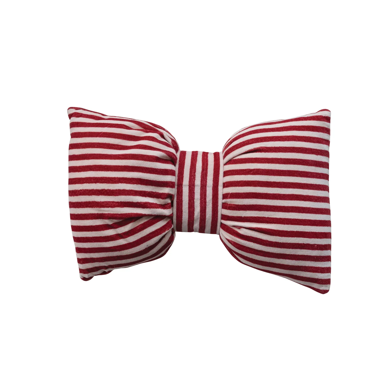 Versatile Red Cream Striped Bow Pillow Efficient