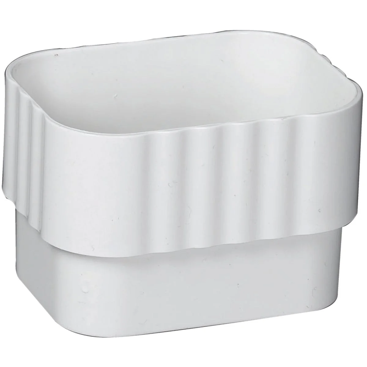 Carefully Designed Amerimax 2 In. x 3 In. Traditional K-Style White Vinyl Downspout Connector Durable