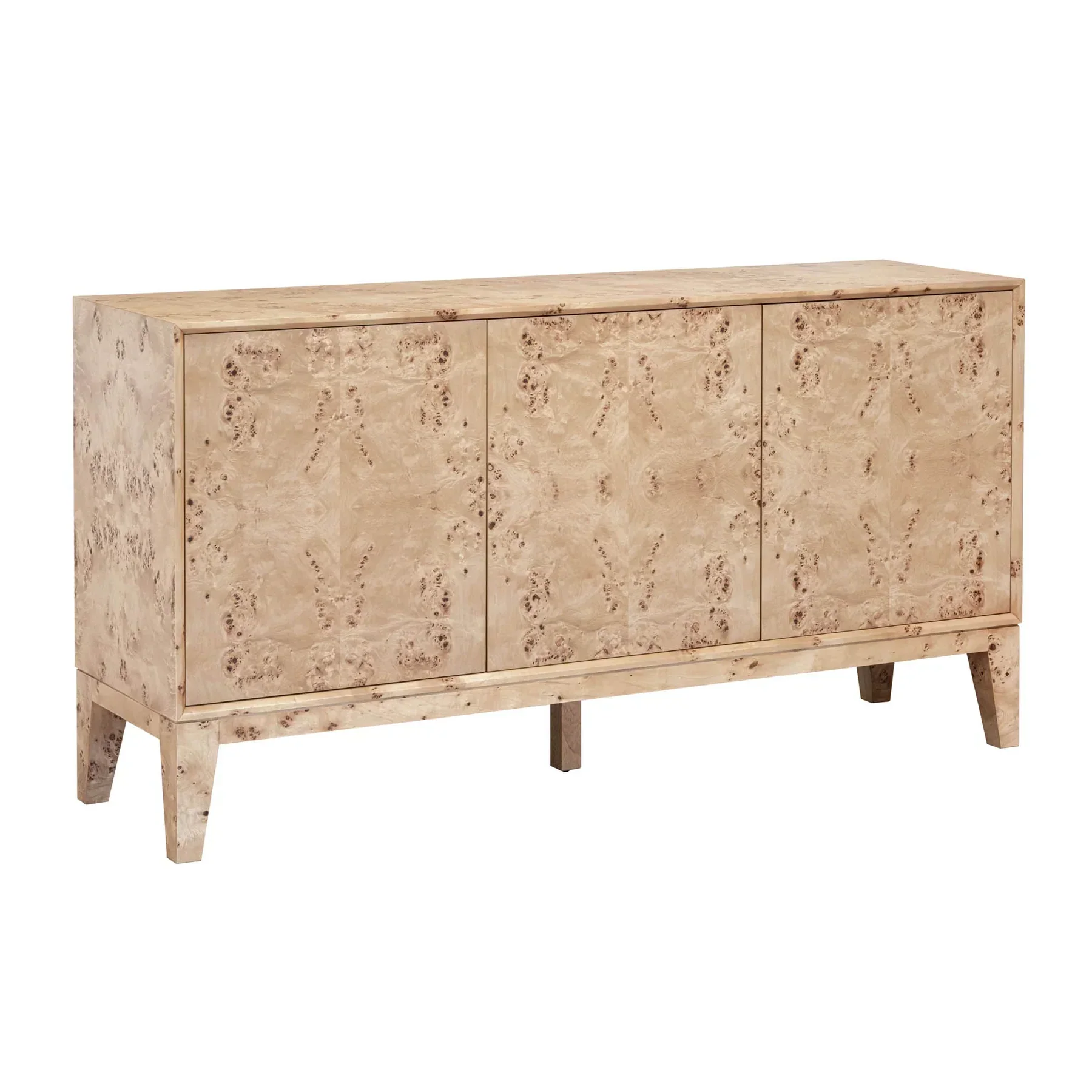 Certified Mappa 3 Door Sideboard – Light Burl Innovative