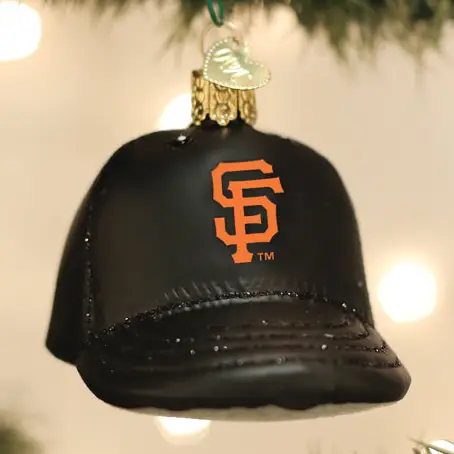 Luxury San Francisco Giants Baseball Cap Glass Ornament Exclusive