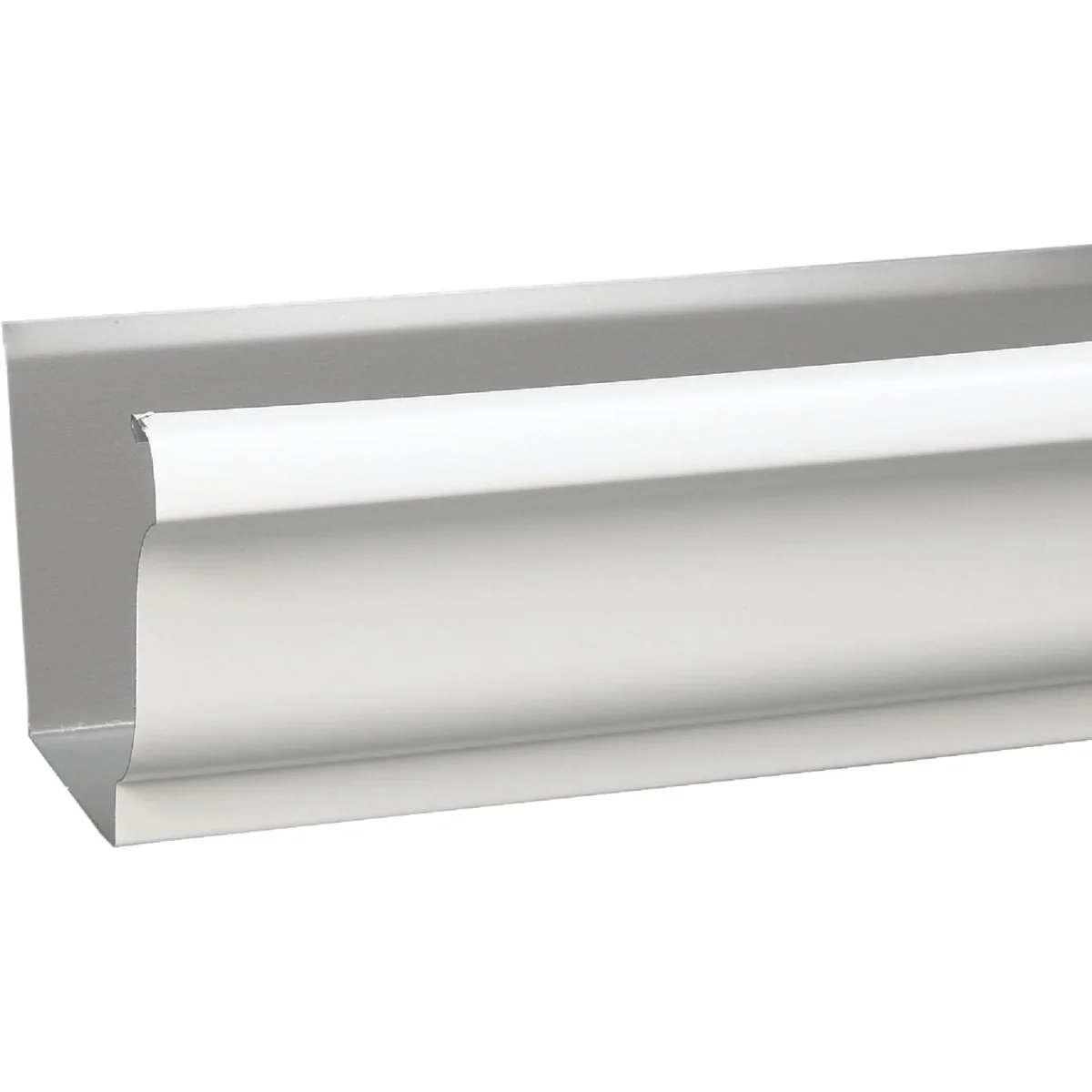 Clean Amerimax 5 In. x 10 Ft. K-Style White Galvanized Steel Gutter User-Friendly