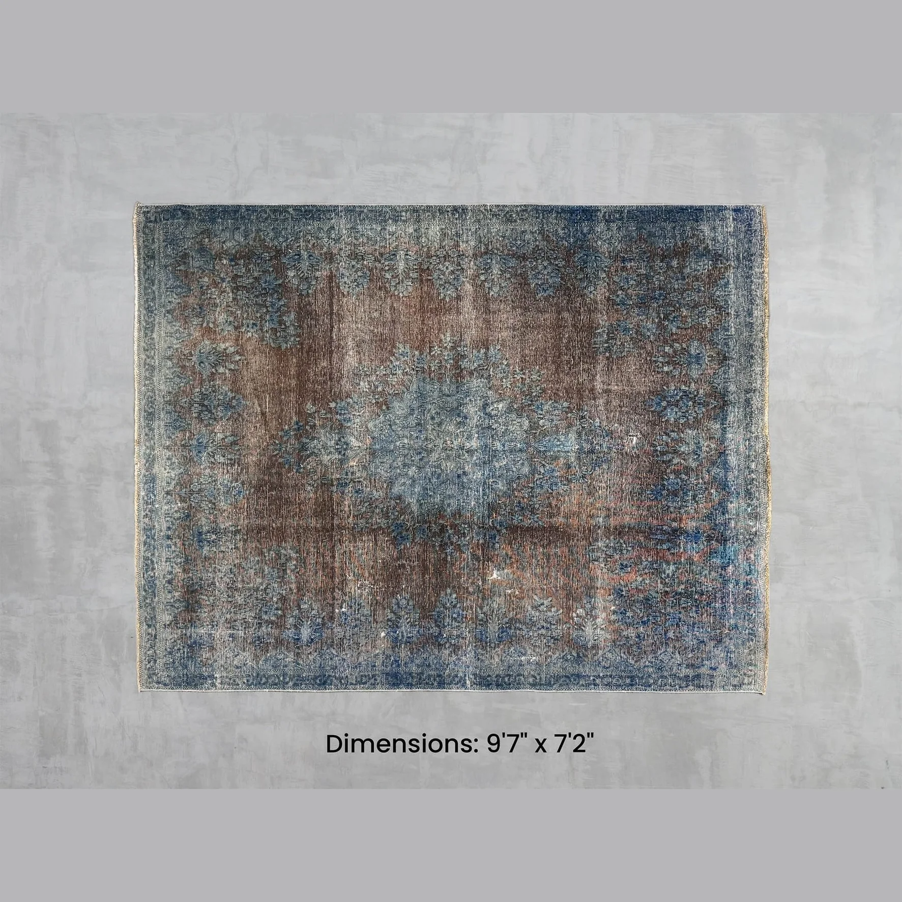 Breathable Namaste Rug – Blue Brown 9’7 x 7’2 Environmentally Friendly