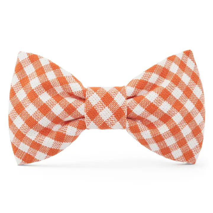 Unique Cider Gingham Dog Bow Fast
