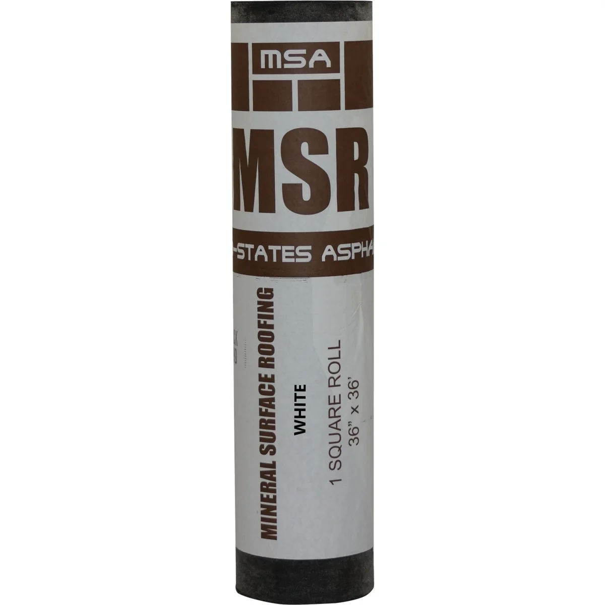 Optimized Mid States 36 In. x 36 Ft. White Asphalic Coated Fiberglass Mat-2 Sides Asphalt Roofing Membrane Enhanced