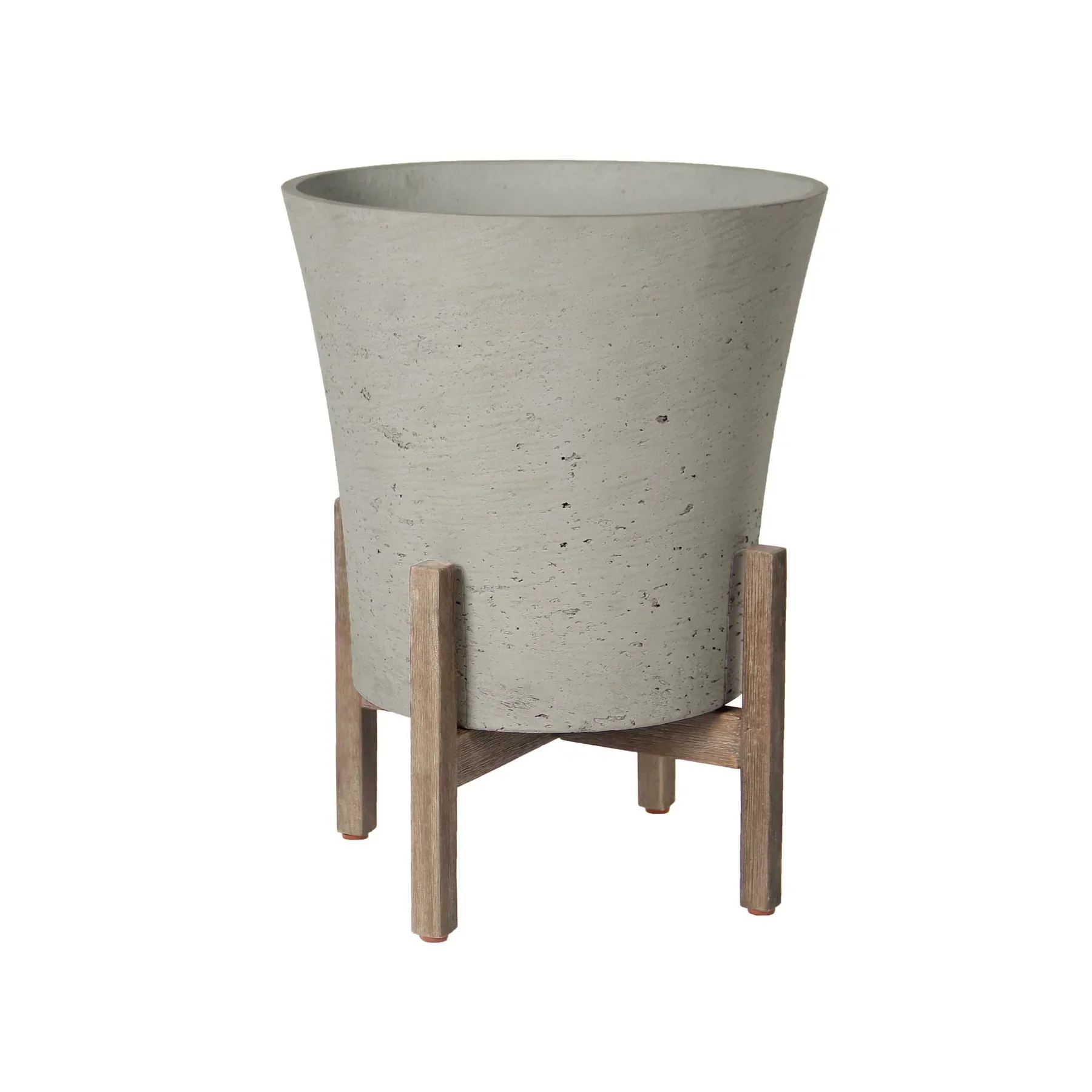 Consistent Patio Tapered Large Standing Pot – Cement Grey Selected