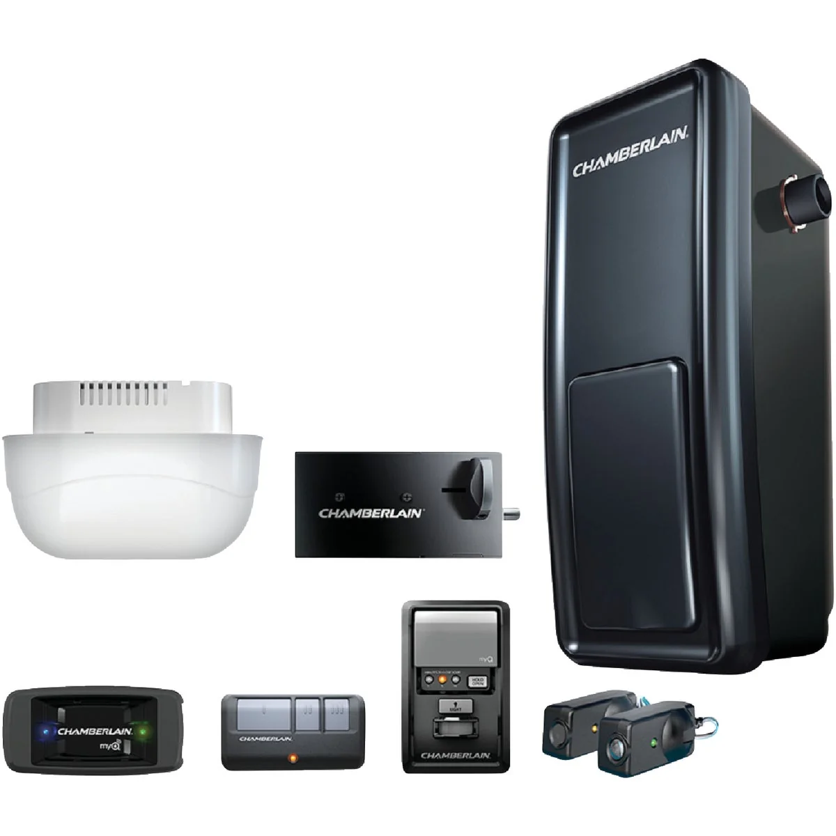 Relaxed Chamberlain Wall Mounted Smartphone Controlled Ultra-Quiet Direct Drive Garage Door Opener Optimized