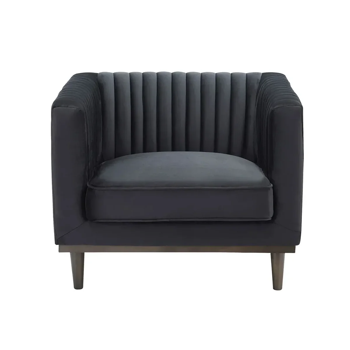 Sophisticated Sage Club Chair – Black Velvet Recyclable
