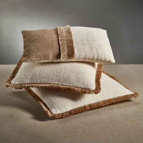 Recyclable Zodax Amaranth 2-Tone Cotton And Jute Throw Pillows Set Of 2 Specialty