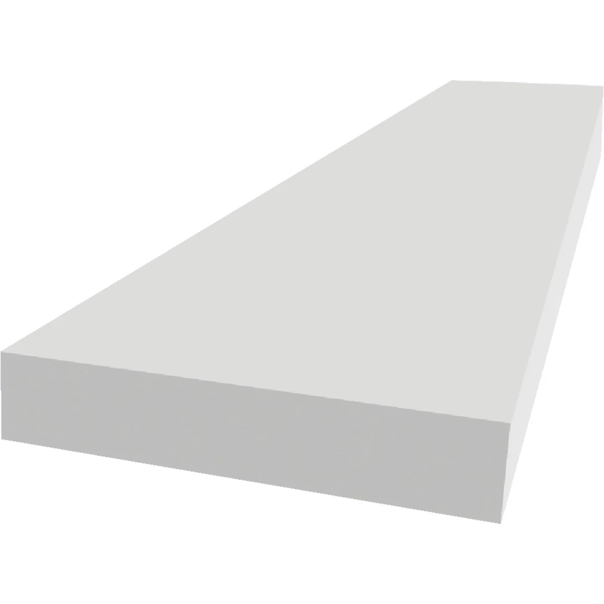 Green Royal Trimplank 1 In. x 6 In. x 8 Ft. White PVC Board Genuine