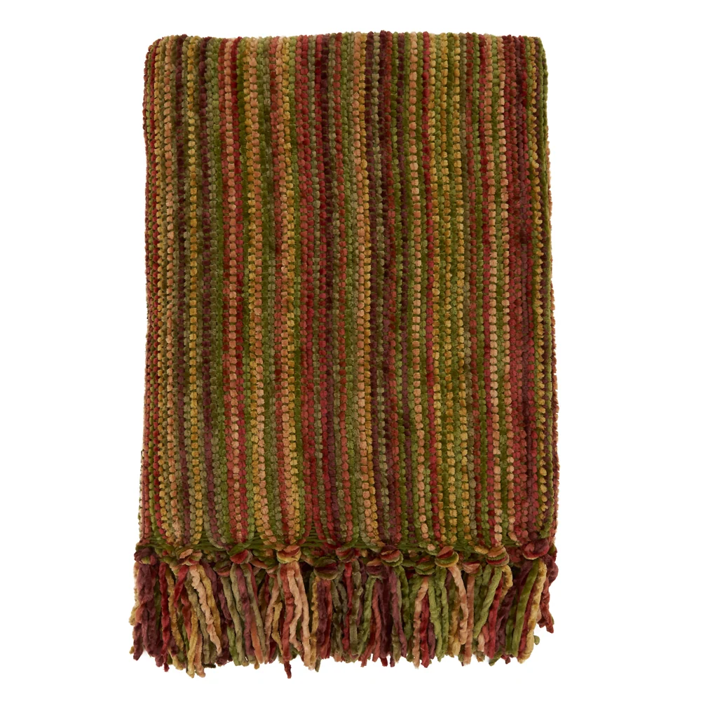 Environmentally Friendly Chenille Throw Multi Natural