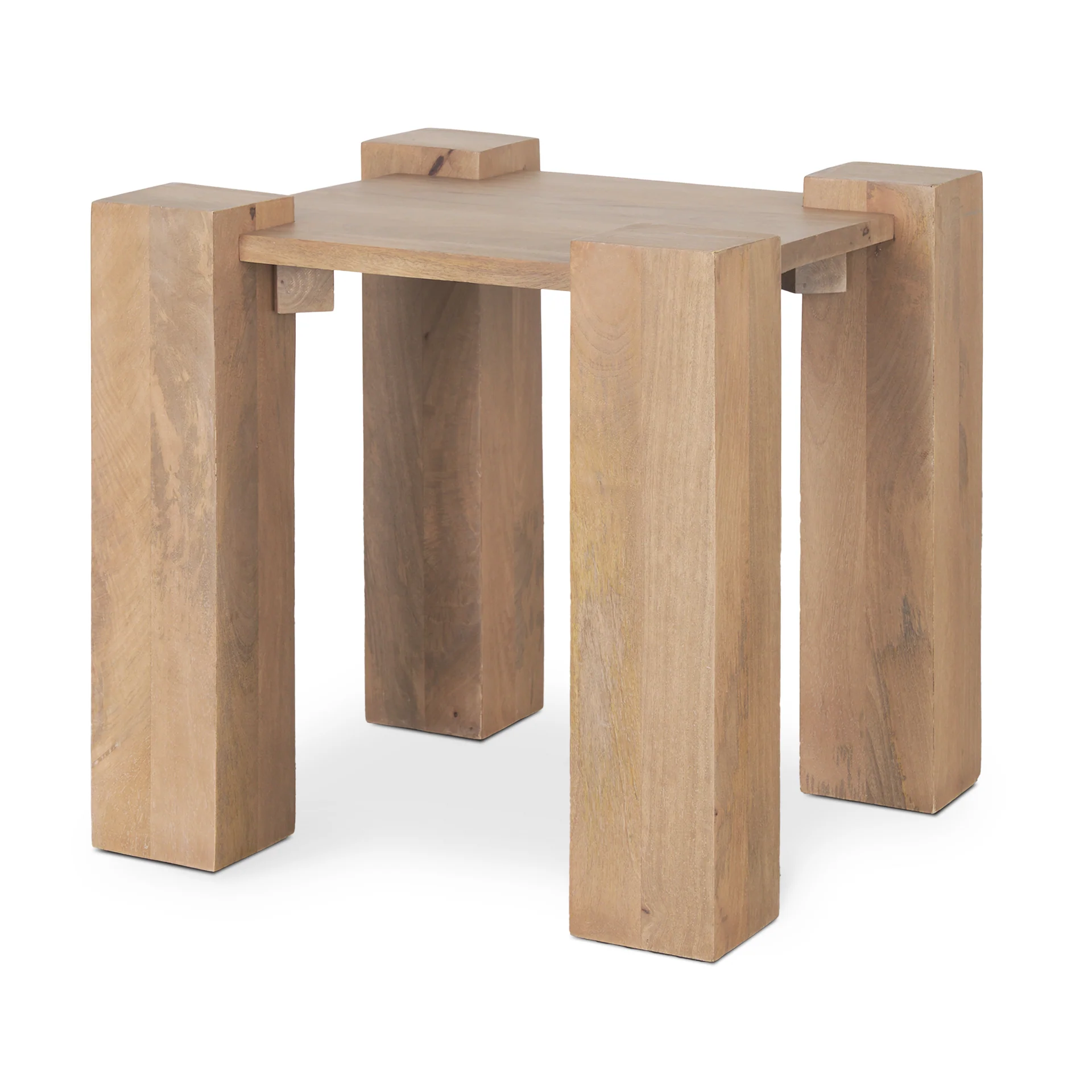 Clean Beth Light Brown Wood Square Accent Table Specialty