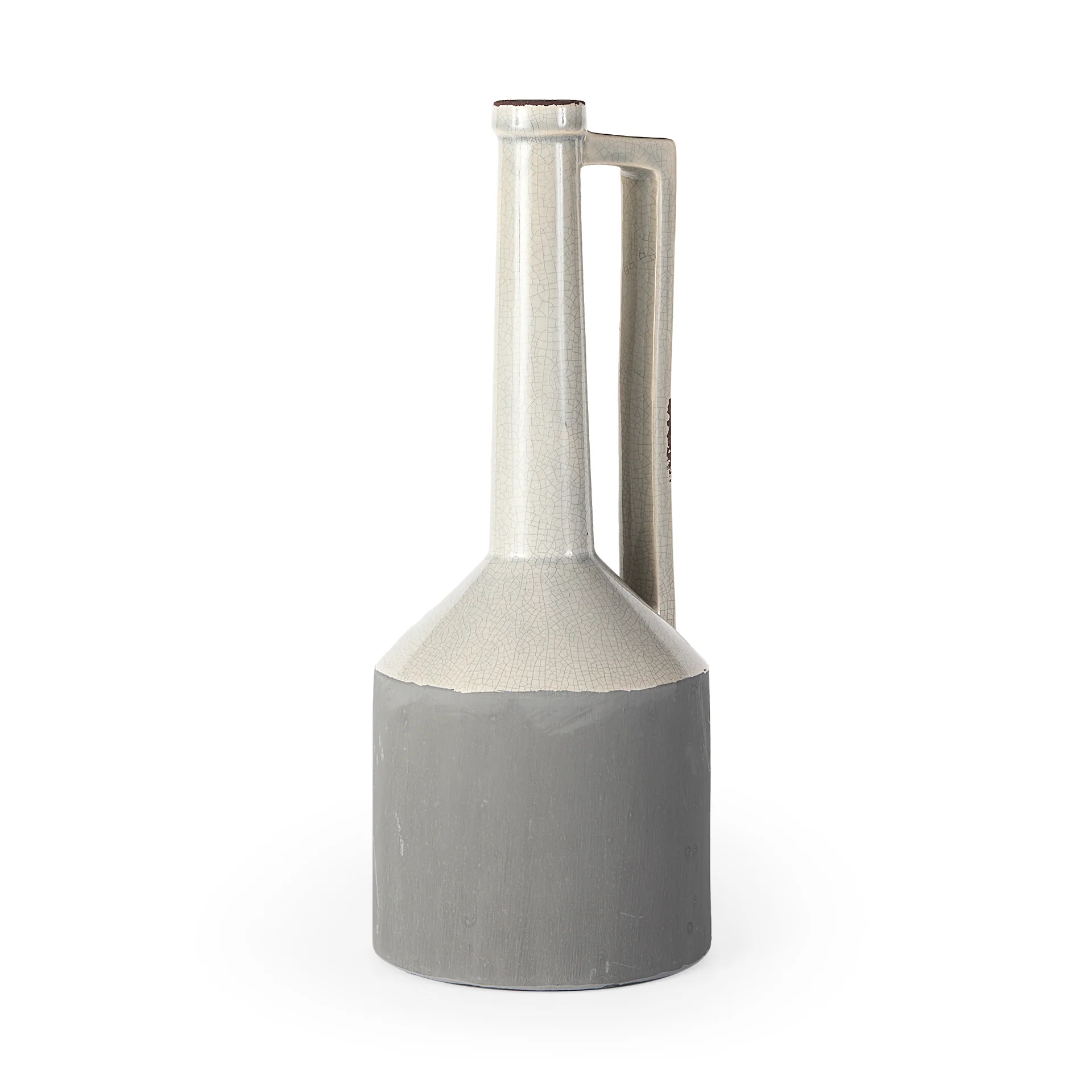 Sophisticated Burton Two Tone Gray Ceramic Jug Vase Convenient