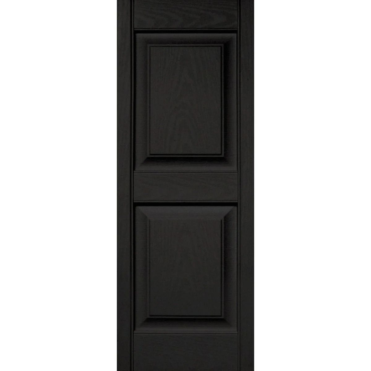 Practical Builders Edge 15 in. x 39 in. Black Panel Shutter 2-Pack Casual