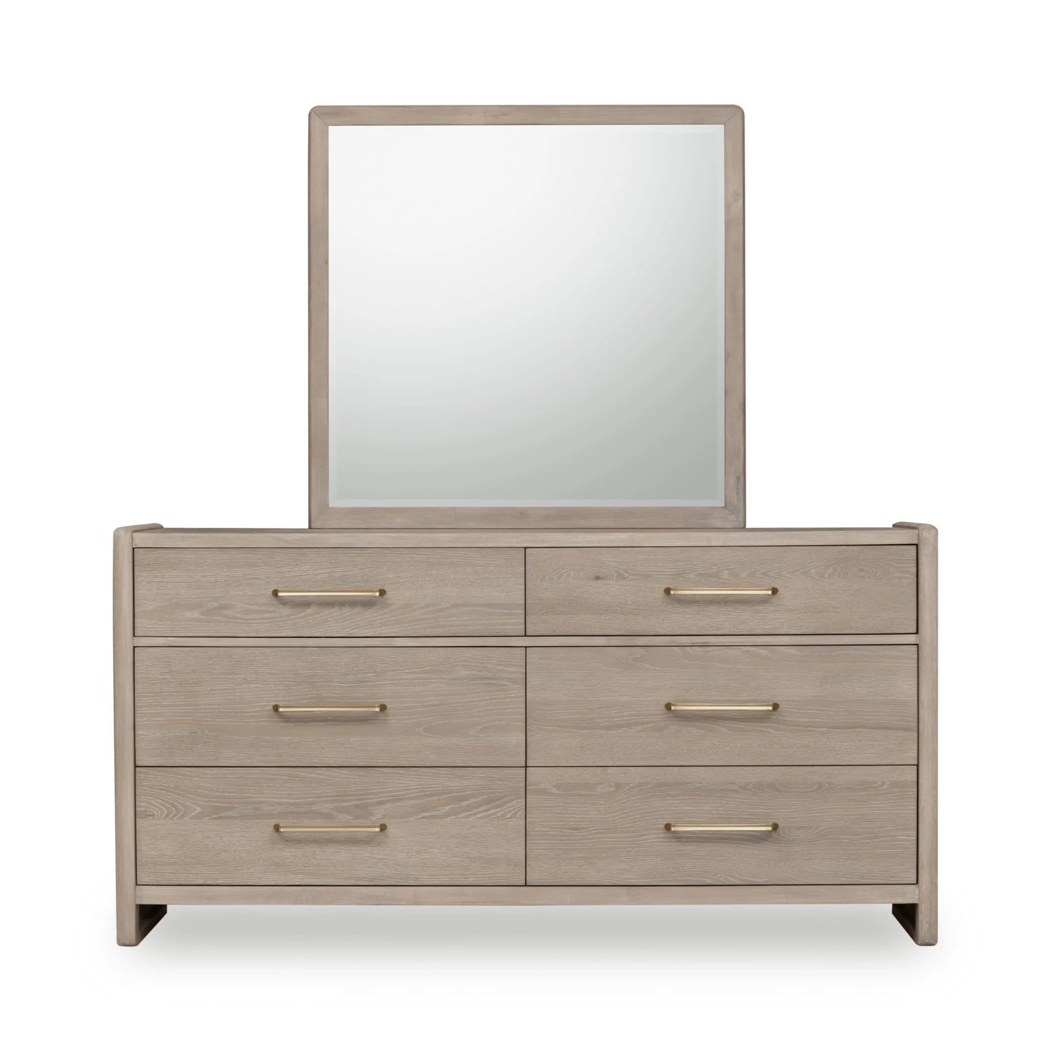 User-Friendly Bjorn Six Drawer Oak Wood Dresser in Chai Trusted