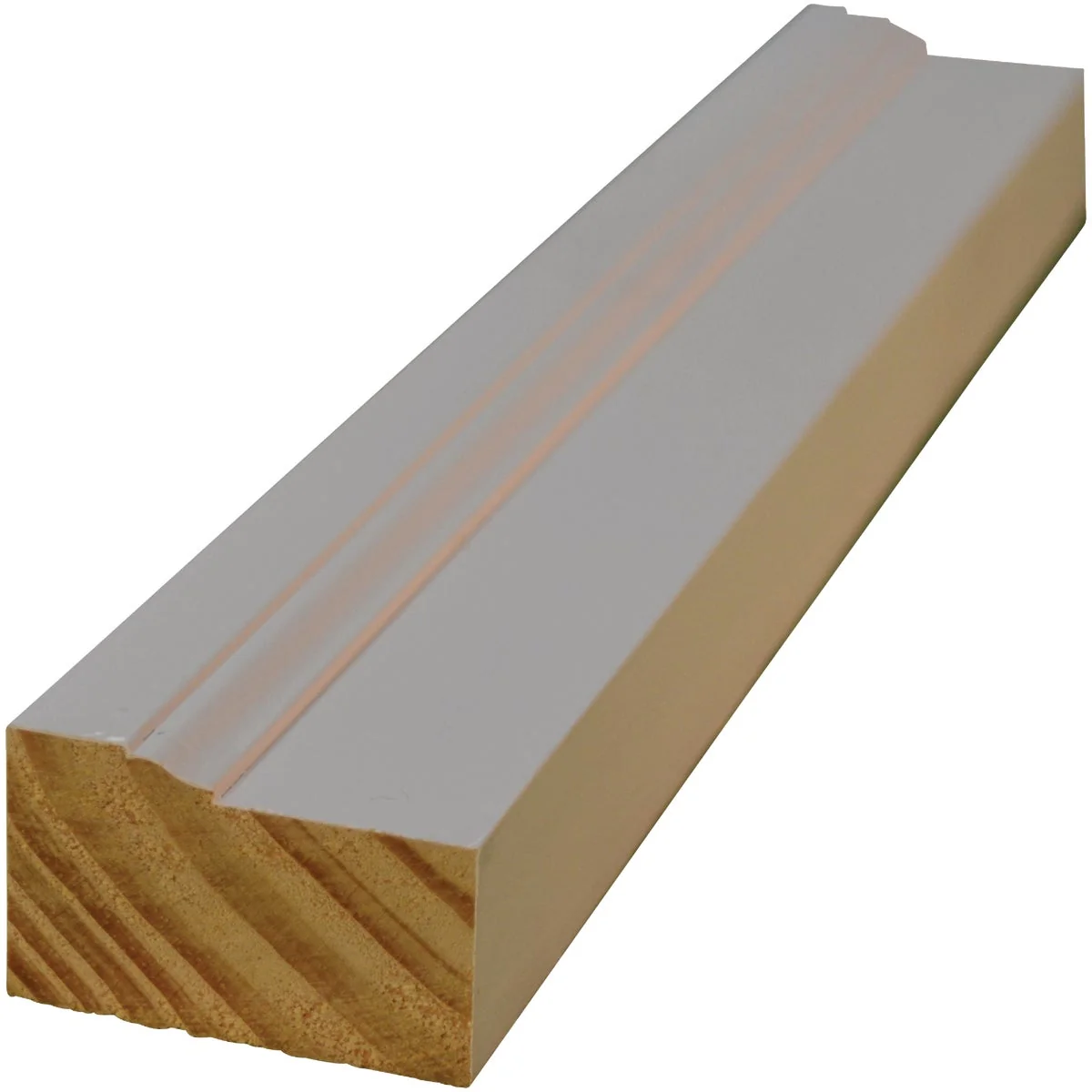 Optimized Alexandria Moulding 2 In. x 7 Ft. White Finger Joint Pine Brick Molding Set Exclusive