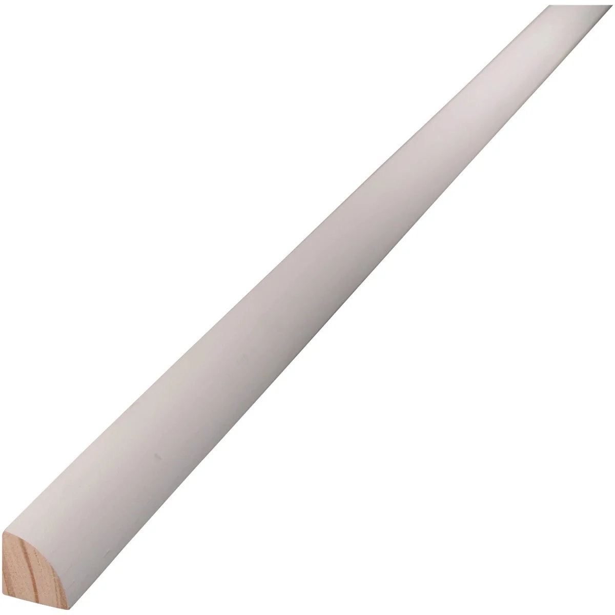 High-Performance Alexandria Moulding 3 4 In. W. x 3 4 In. H. x 8 Ft. L. White Finger Joint Pine Quarter Round Molding Clean