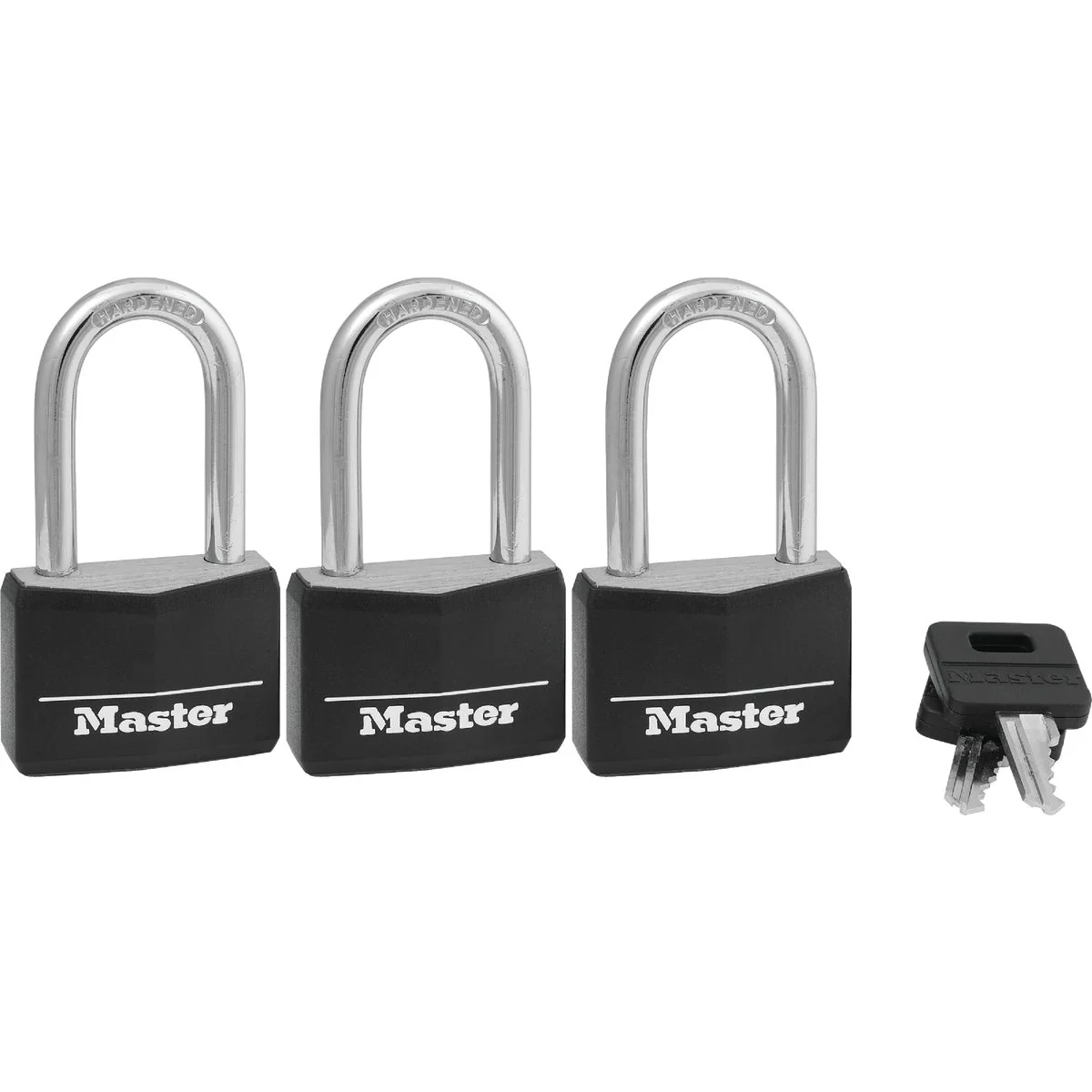 Versatile Master Lock 1-9 16 In. Wide Covered Solid Body Padlock with 1-1 2 In. Shackle 3-Pack High-Quality