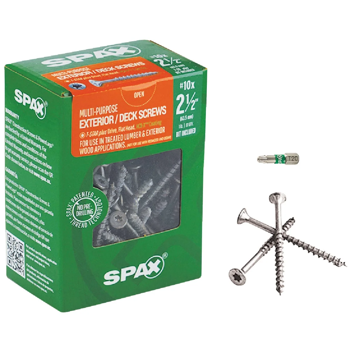 Traditional Spax 10 x 2-1 2 In. Flat Head Exterior Multi-Material Construction Screw 1 Lb. Box Expertly Made